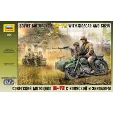 Soviet motorcycle with sidecar and crew M-72 1/35