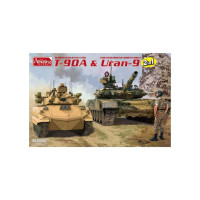 T-90A And Uran-9 2in1 Russian MBT And Unmanned Ground Combat Vehicle 1/35