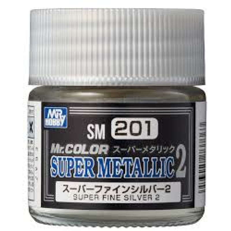 SM-201 Mr. Color Super Metallic Colors II Super Fine Silver 2 10ml.