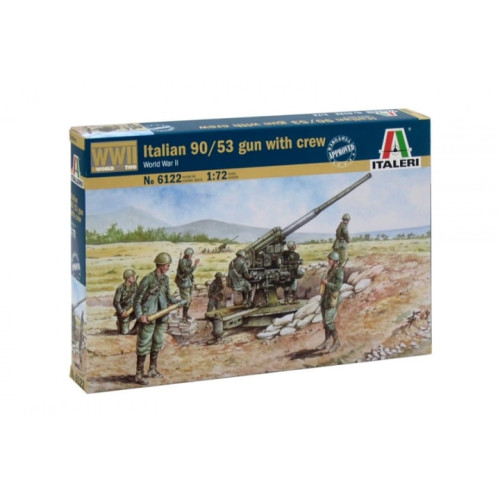 1:72 ITALIAN 90/53 GUN with crew