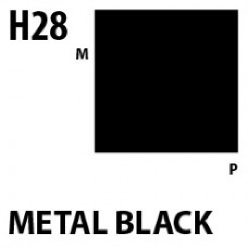 H28 Metal Black Aqueous Hobby 10 ml. boja
