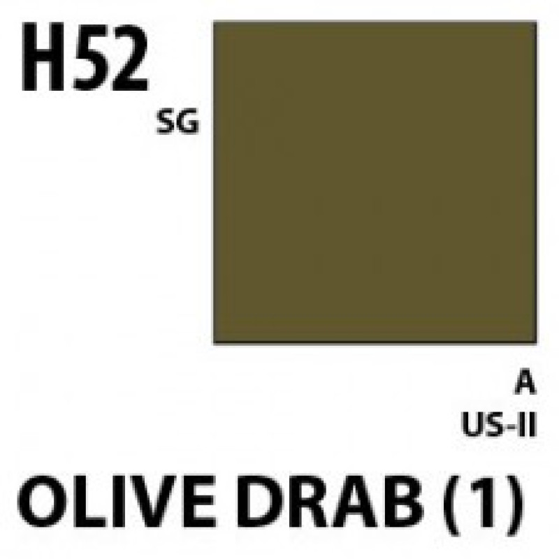 H52 Olive Drab(1) Aqueous Hobby 10 ml. boja