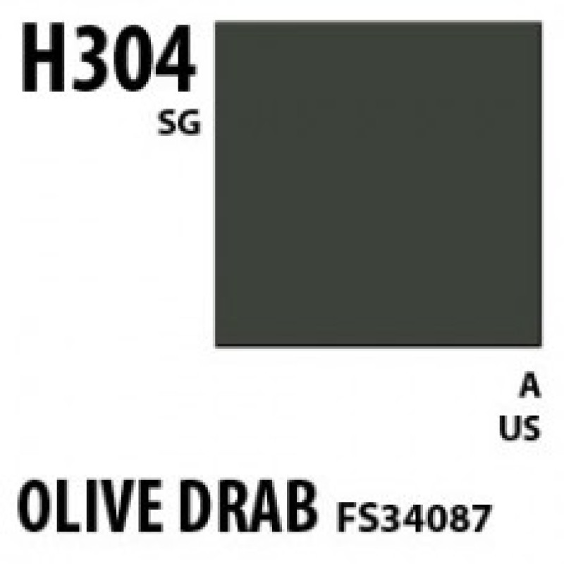 H304 Olive Drab FS34087 Aqueous Hobby 10 ml. boja