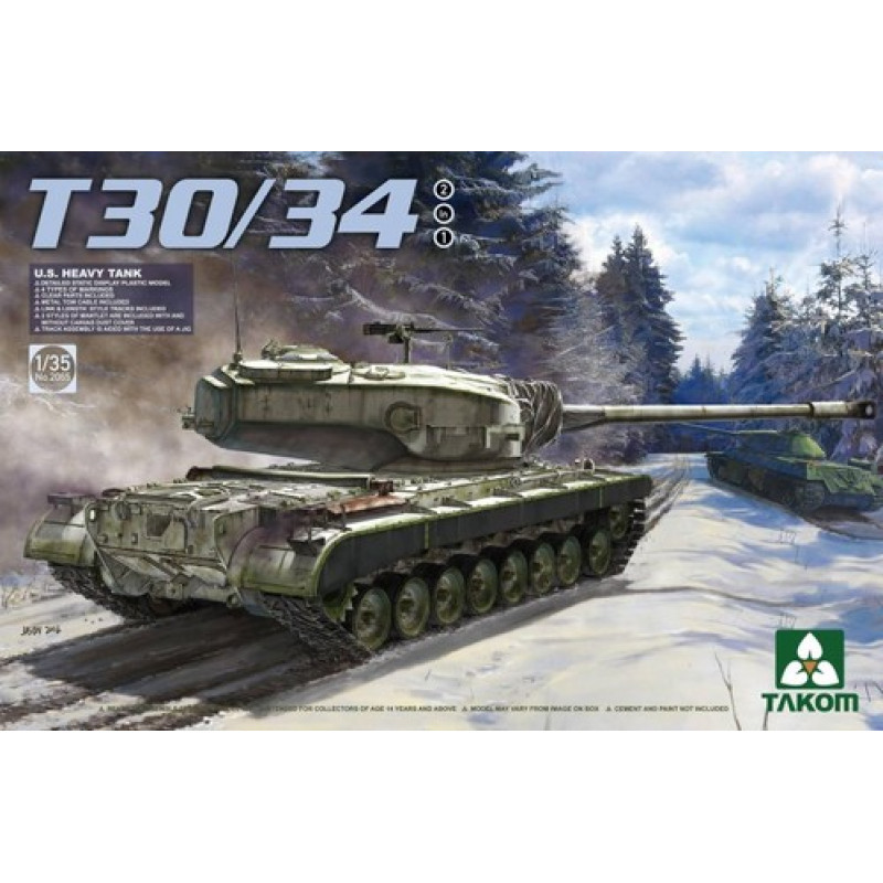 U.S Heavy Tank T30/34 2 in 1 1:35