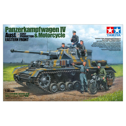 German Pz.Kpfw.IV Ausf.G - Early Production & Motorcycle Set "Eastern Front" 1/35 