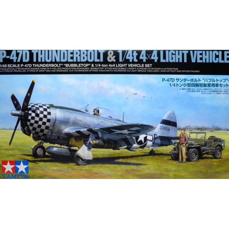 1/48 P-47D Thunderbolt "Bubbletop" & 1/4-ton 4x4 Light Vehicle