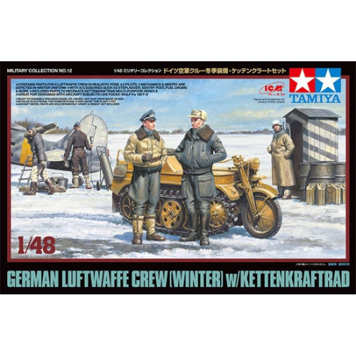1:48 German Luftwaffe Crew (Winter) w/Kettenkraftrad