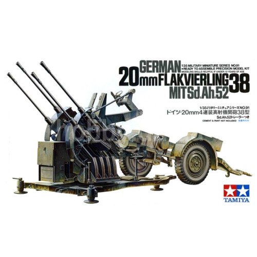 1/35 German 20mm Flakvierling 38 Mit Sd.Ah.52