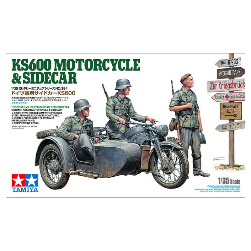 1/35 GERMAN KS600 MOTORCYCLE & SIDECAR