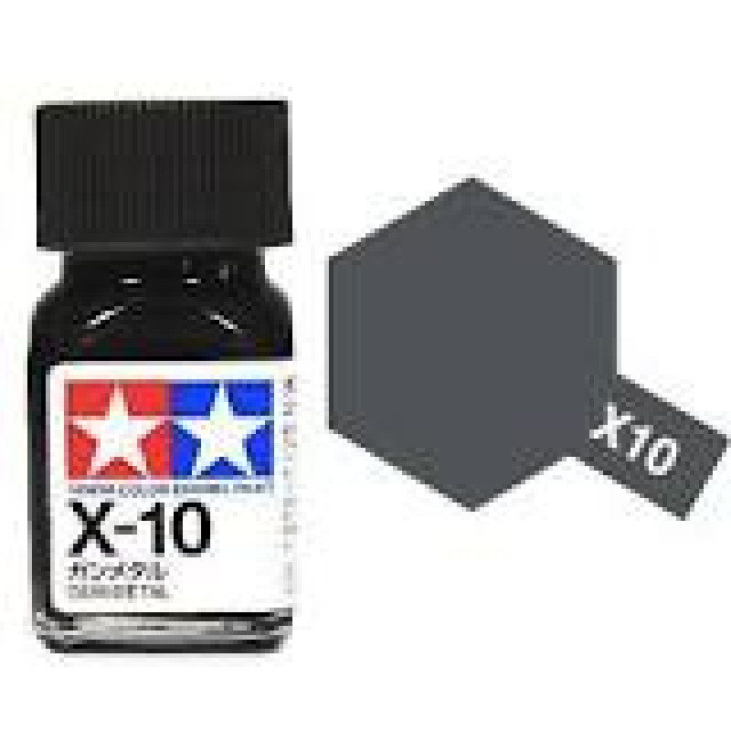 Enamel boja Tamiya 10ml. X-10 Gun Metal