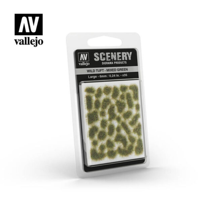 SCENERY : Wild Tuft - Mixed Green Large 6 mm 