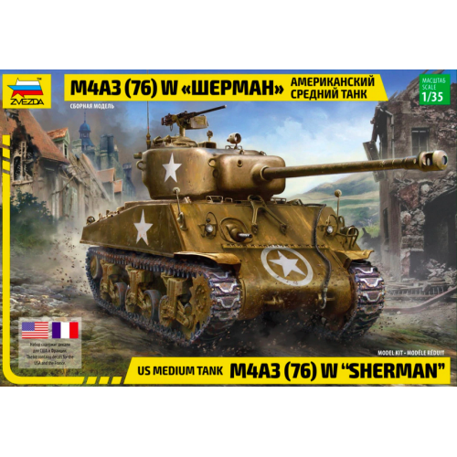 US Medium Tank M4A3 (76) W "Sherman" 1/35