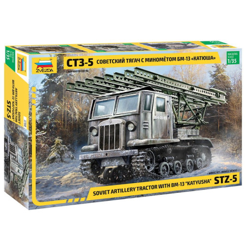 STZ-5 Soviet Artillery Tractor With BM-13 Katyusha1/35