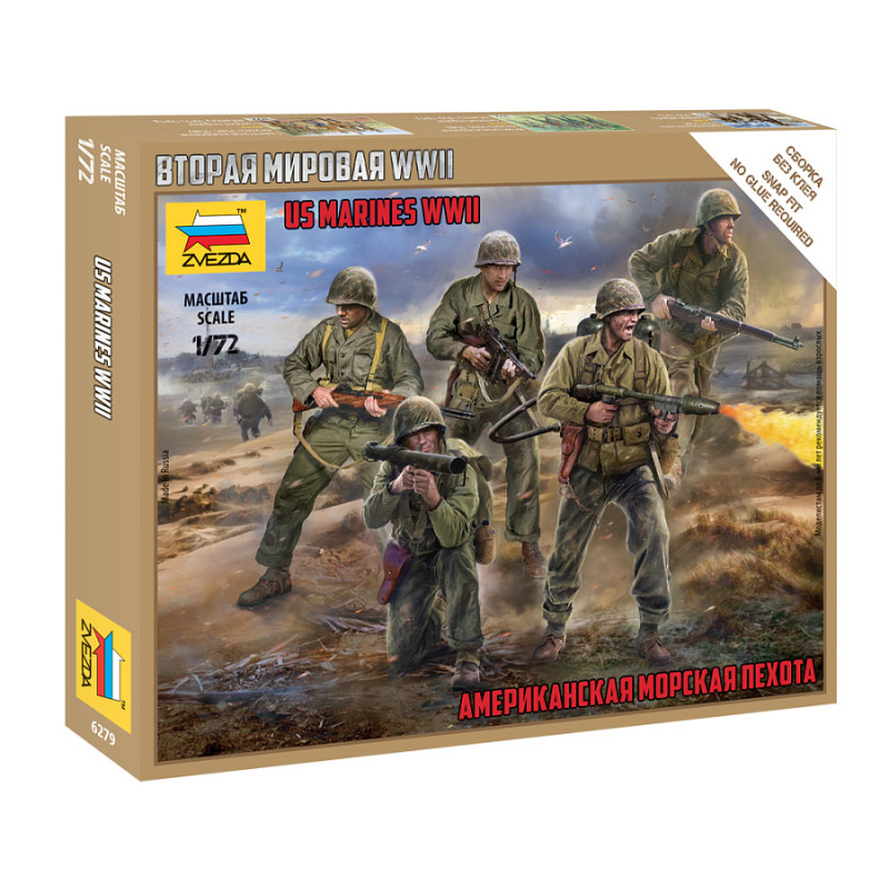 1:72 US MARINES WWII - snap-fit